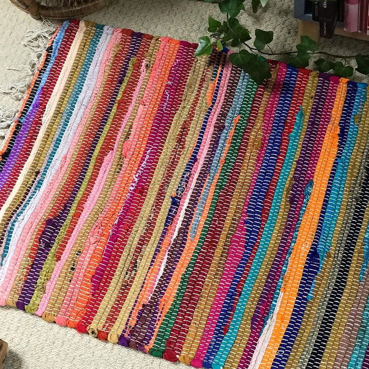 Colourful + repurposed perfection! 🌟Add some colour to your life with one of our beautiful Rag Rugs! 🌈❣️They are made from recycled fabric, so every one is unique_ Shop now at ethicalroots.co.uk